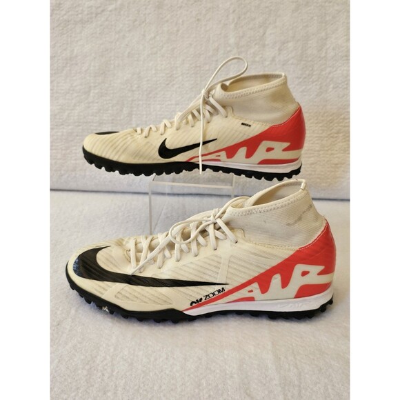 Nike Zoom Mercurial Soccer Cleats Turf Shoes White Red Black Men’s Size 7 - Picture 1 of 5